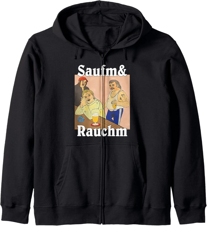 saufm und rauchm Kapuzenjacke