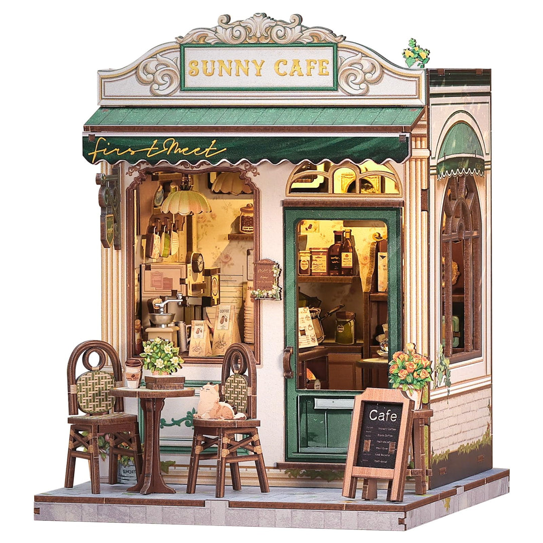 CUTEBEE Book Nook Kit – DIY Puppenhaus Häuser, Miniatur Haus Selber Bauen Bausatz für Erwachsene, 3D