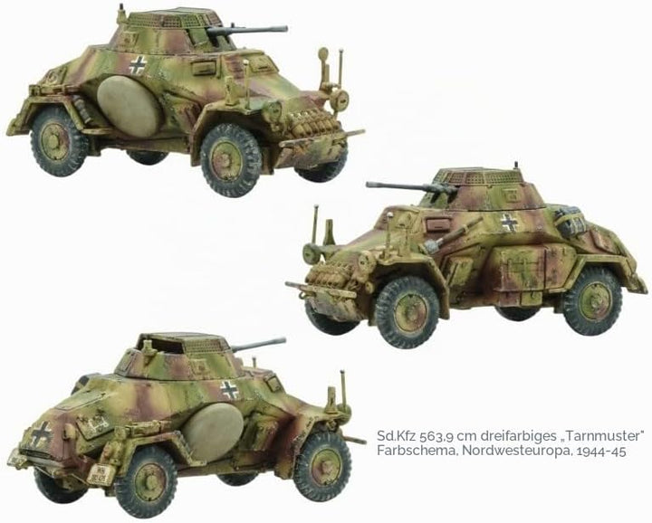 Warlord Games Sd.Kfz 222/223 Panzerauto, 1:56/28 mm, Kunststoff, Massstab 1:56/28 mm, sehr detaillie