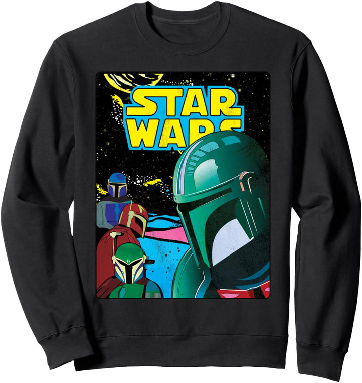 Star Wars The Mandalorian Retro Comic Cover Sweatshirt