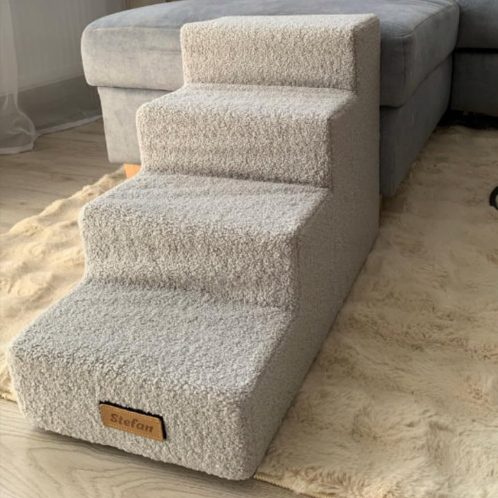 Sofatreppe für Hunde und Katzen – Hundetreppe für Bett &amp; Sofa – 3- oder 4-stufig, rutschfest &amp; wasch