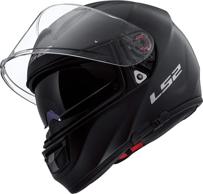 LS2 Integralhelm FF397 Vector Vantage schwarz matt rot Sonnenblende XXL, XXL