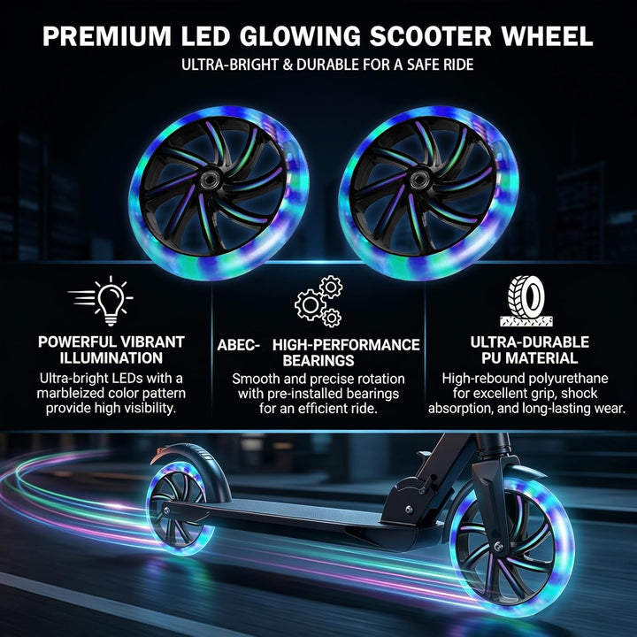 2 Stück 200mm Scooter Rollen, Bunt Scooter Ersatzräder, Cityroller Reifen, ErsatzräderScooter Räder