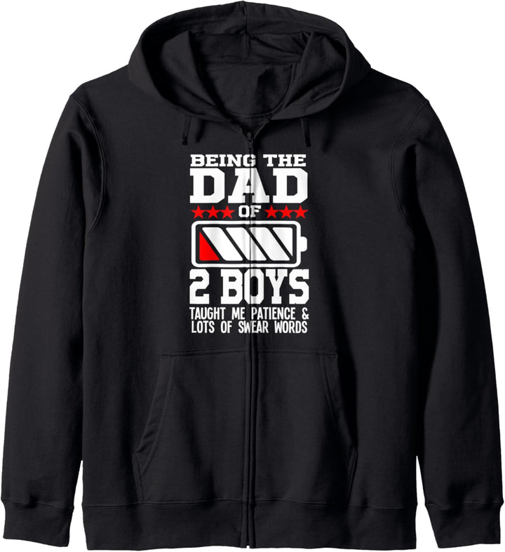 Der Vater von 2 Jungen zu sein hat mir Geduld beigebracht, Dad Kapuzenjacke