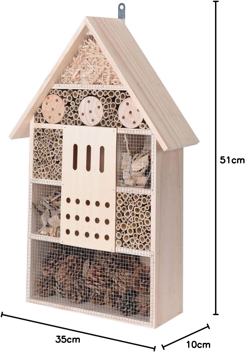Insektenhotel XXL zum aufhängen - 51 cm x 35 cm x 10 cm - Insektenhaus zum hängen