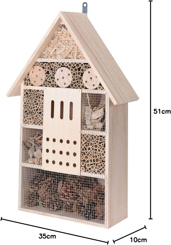 Insektenhotel XXL zum aufhängen - 51 cm x 35 cm x 10 cm - Insektenhaus zum hängen