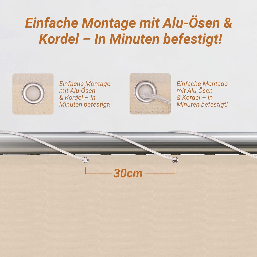interGo Balkon Sichtschutz Balkonverkleidung Balkonumspannungen UV-Schutz, 90x500cm HDPE Balkonsicht