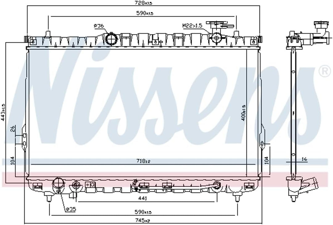 Nissens 67030 Kühler, Motorkühlung