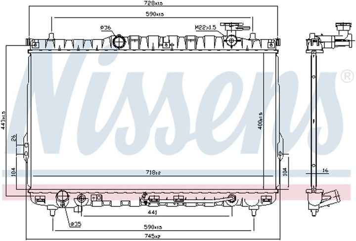 Nissens 67030 Kühler, Motorkühlung