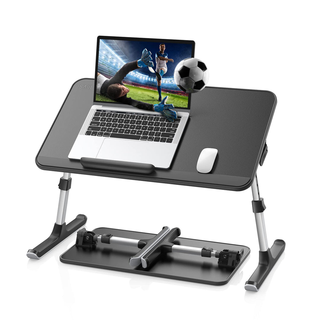 SAIJI Laptoptisch fürs Bett, einstellbare Höhe, Neigungswinkel, Laptoptisch mit klappbare Beine, Rod