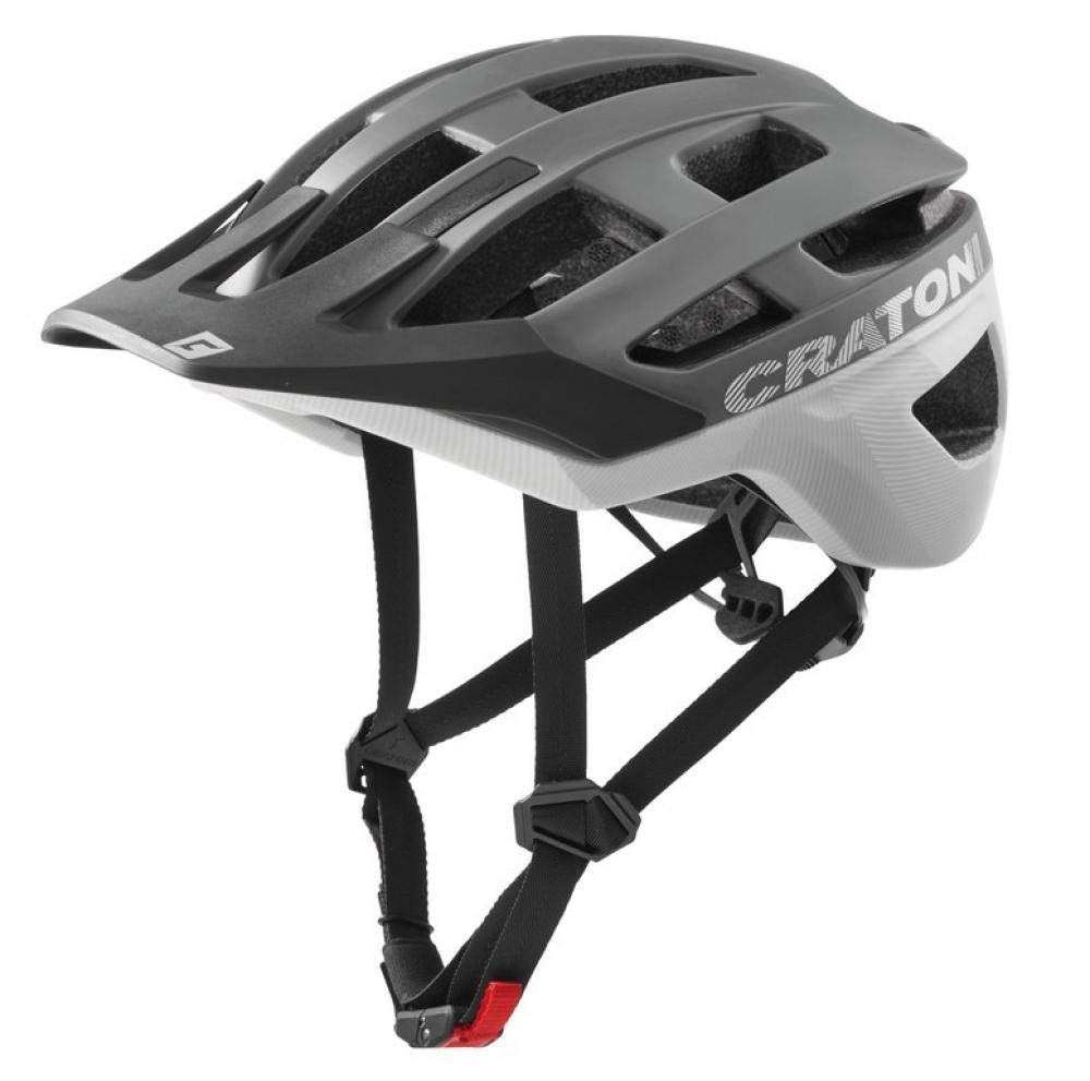 Cratoni Allrace Fahrradhelm Trail Endurohelm Bikehelm Allround Anthrazit/Weiss Matt L, Anthrazit/Wei