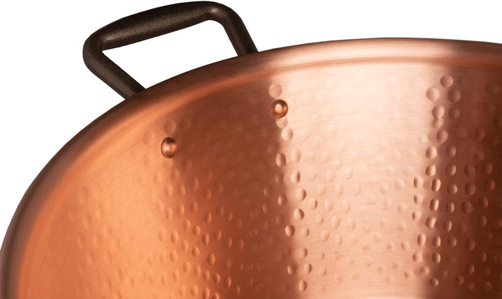 Cuisine Romefort | Kupfer Induktion Marmeladentopf Ø 40 cm, 12 Liter | Griffe aus Gusseisen | Kupfer