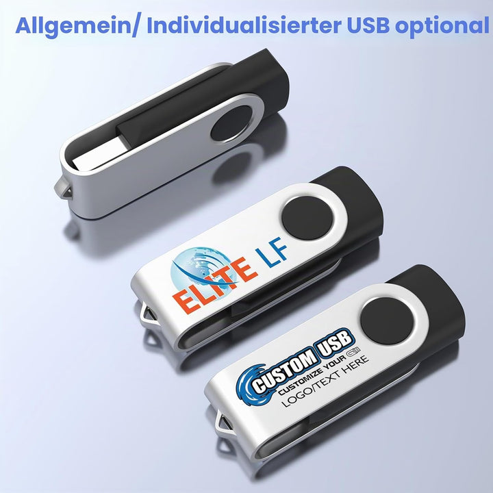 ABLAZE 20 Stück 128MB USB-Stick 10 Farben USB-Flash-Laufwerke Bulk USB 2.0 Memory Sticks (128MB, 20