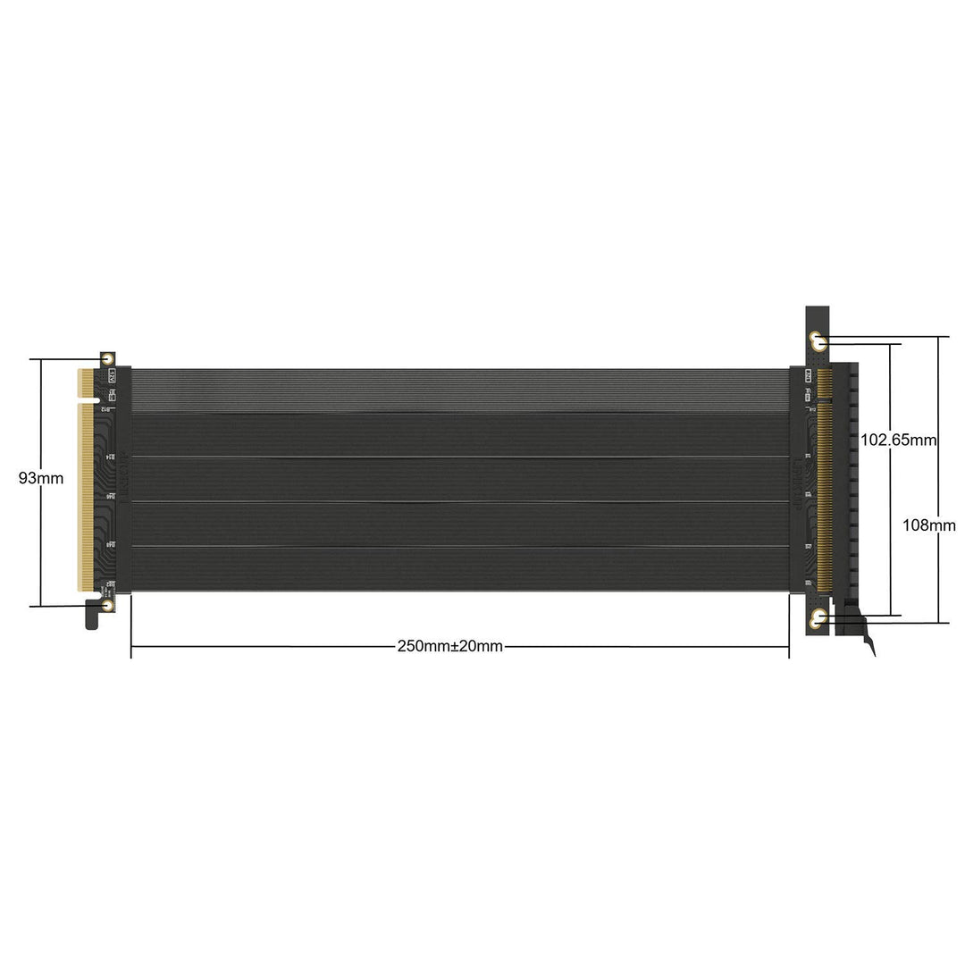 LINKUP - {25cm) 16x Riser Kabel Super Abgeschirmt Schnelle Geschwindigkeit PCI Express Steigleitung