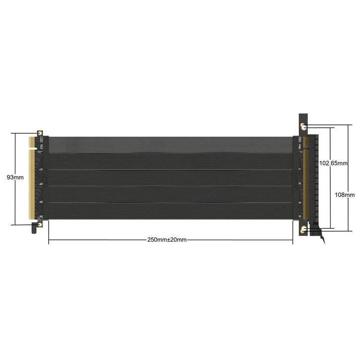 LINKUP - {25cm) 16x Riser Kabel Super Abgeschirmt Schnelle Geschwindigkeit PCI Express Steigleitung