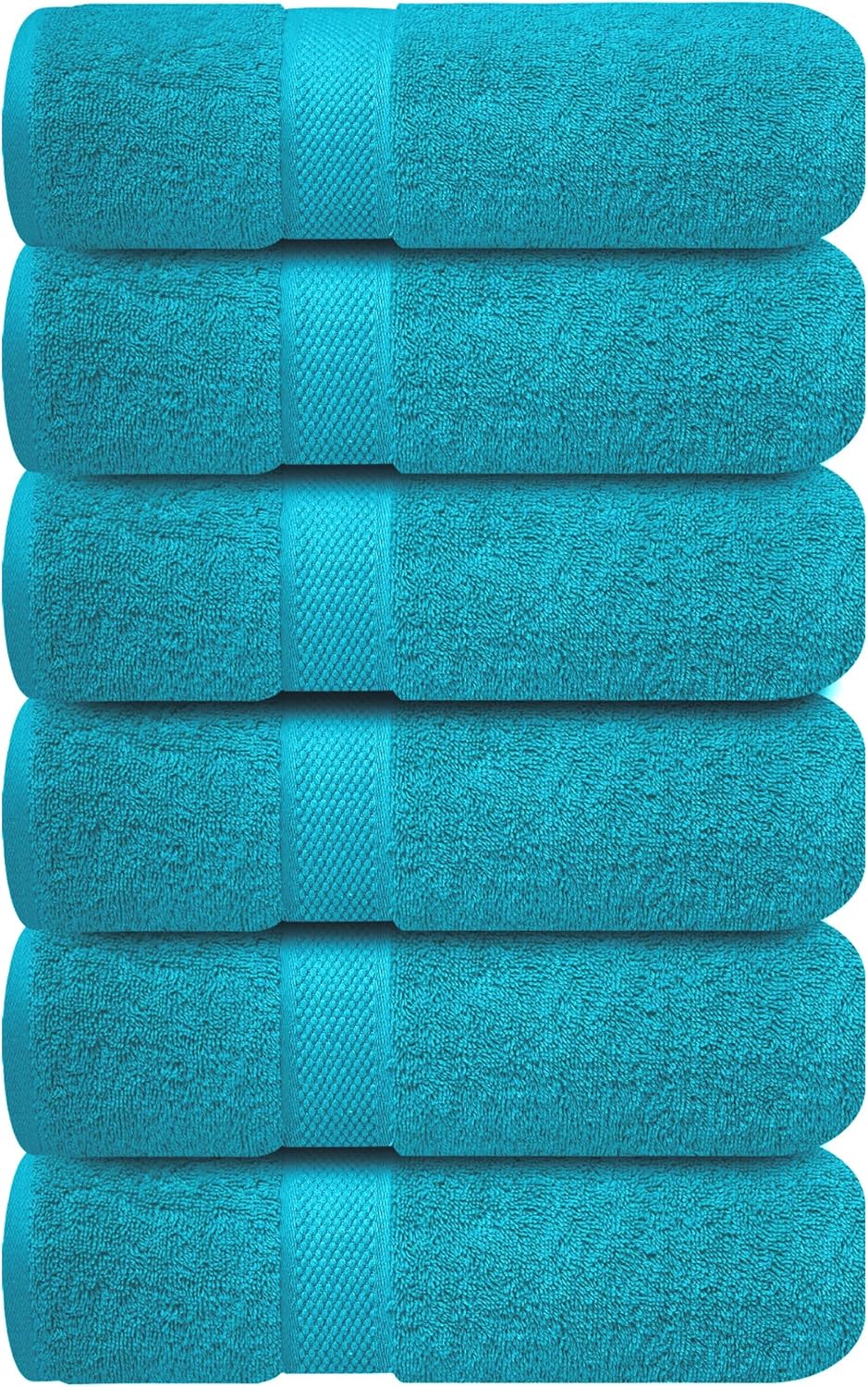 Infinitee Xclusives Premium Weisse Handtücher, 6er-Pack (40 x 72 cm) – 100% Baumwolle, super saugfäh