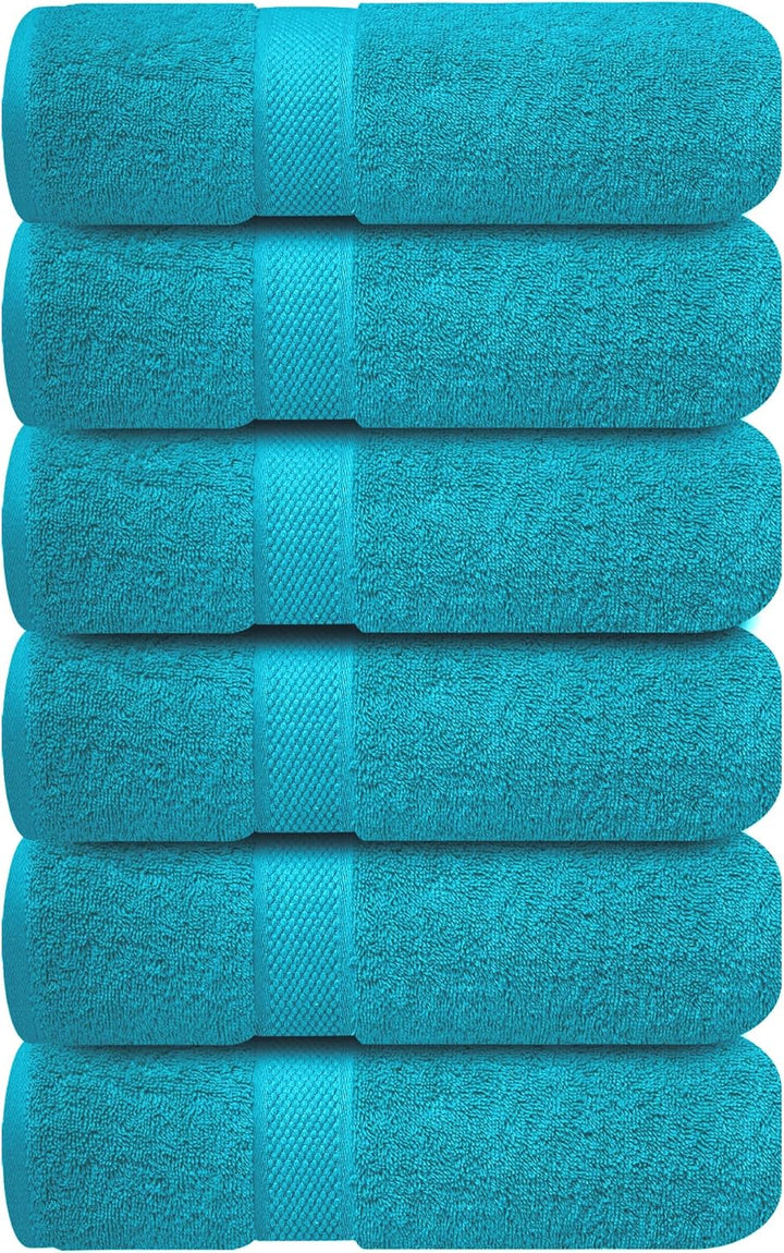 Infinitee Xclusives Premium Weisse Handtücher, 6er-Pack (40 x 72 cm) – 100% Baumwolle, super saugfäh
