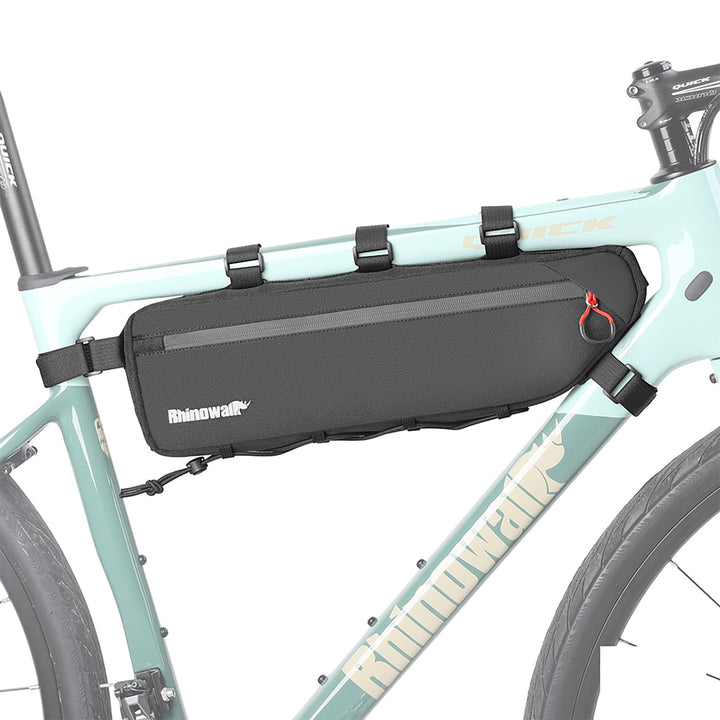 Rhinowalk Fahrrad Rahmentasche wasserdicht Oberrohr Tasche mit Seitenfächern Pumpenhalter Kabelführu