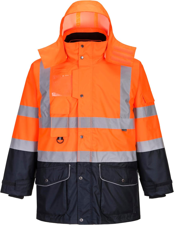 Hi-Vis 7in1 Contrast Jacket - Color: OrNa - Talla: XL XL Orange, XL Orange