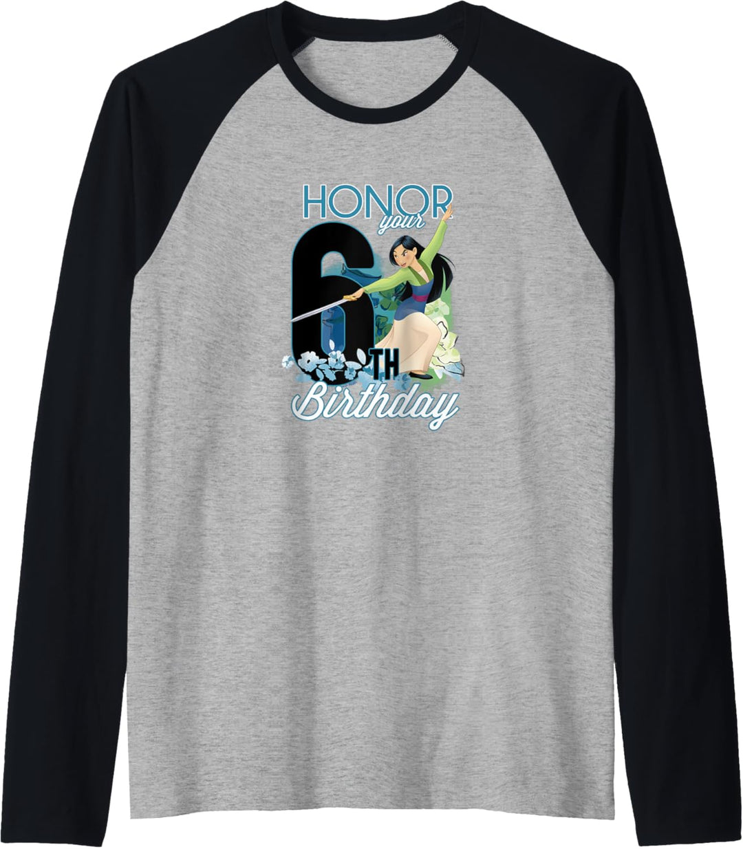 Disney Mulan Portrait Honor Your 6th Birthday Raglan