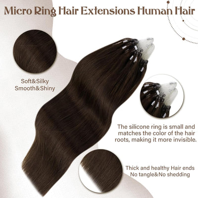 Hetto Echthaar Extensions Microring Braun Extensions Microring Echthaar Remy Micro Loop Echthaar Ext