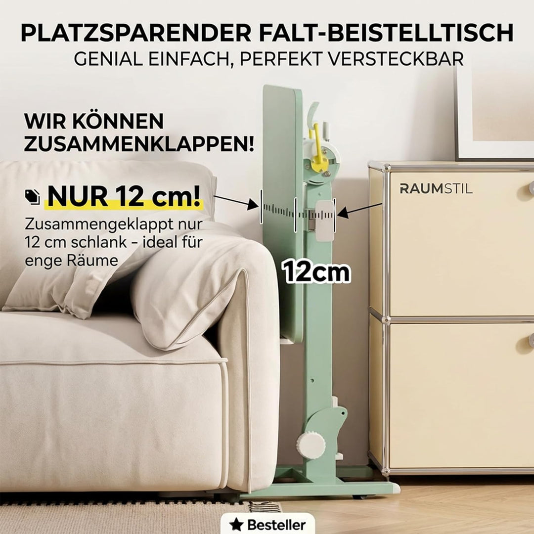 MUSSO AnyDesk D7 Mobiler Laptoptisch höhenverstellbar (75-108cm), Klappbarer Stehpult mit 0-90° neig