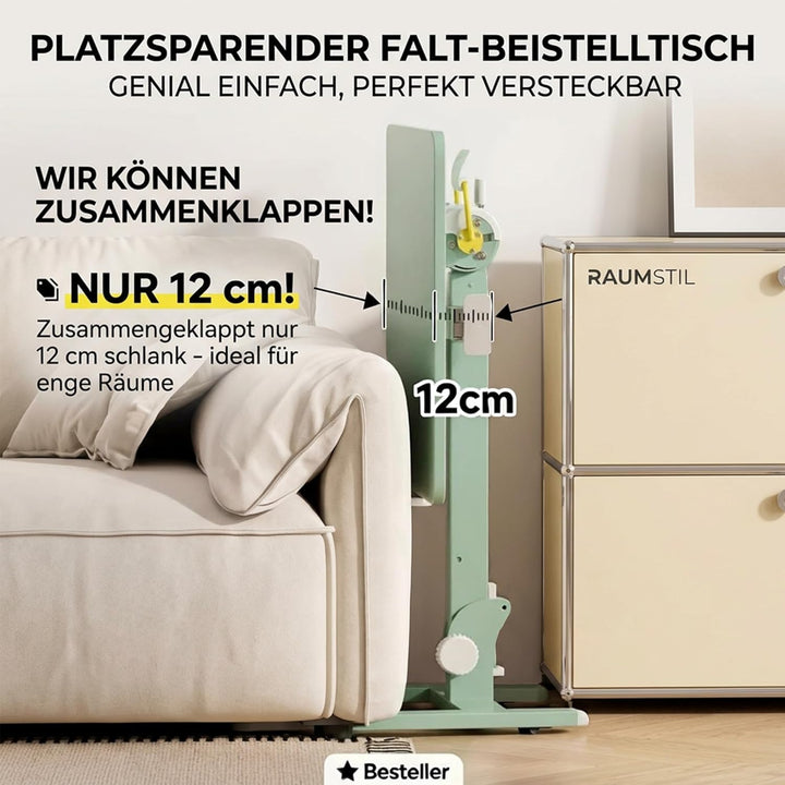 MUSSO AnyDesk D7 Mobiler Laptoptisch höhenverstellbar (75-108cm), Klappbarer Stehpult mit 0-90° neig