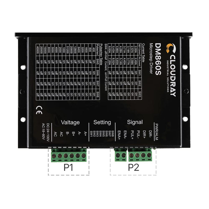 Cloudray Stepper Motor Stepper Driver Schrittmotortreiber 2-Phasen-Schritttreiber DM860S Versorgungs