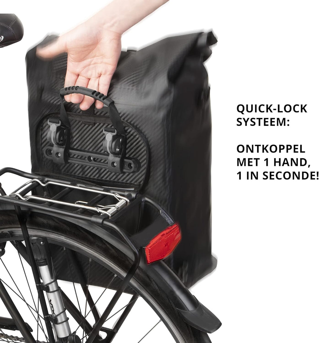 Dutch Mountains Fahrradtasche Rucksack und Schultergurt - Laptopfach - Einzel Pannier tasche fahhrra