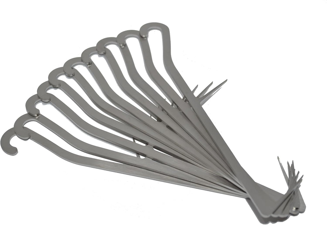 Räucherhaken 10 Stück - Fleischerhaken Edelstahl ideal zum Aufhängen, Metzgern, Räuchern, Grillen un