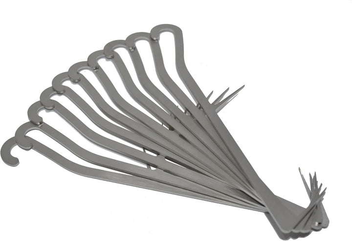 Räucherhaken 10 Stück - Fleischerhaken Edelstahl ideal zum Aufhängen, Metzgern, Räuchern, Grillen un
