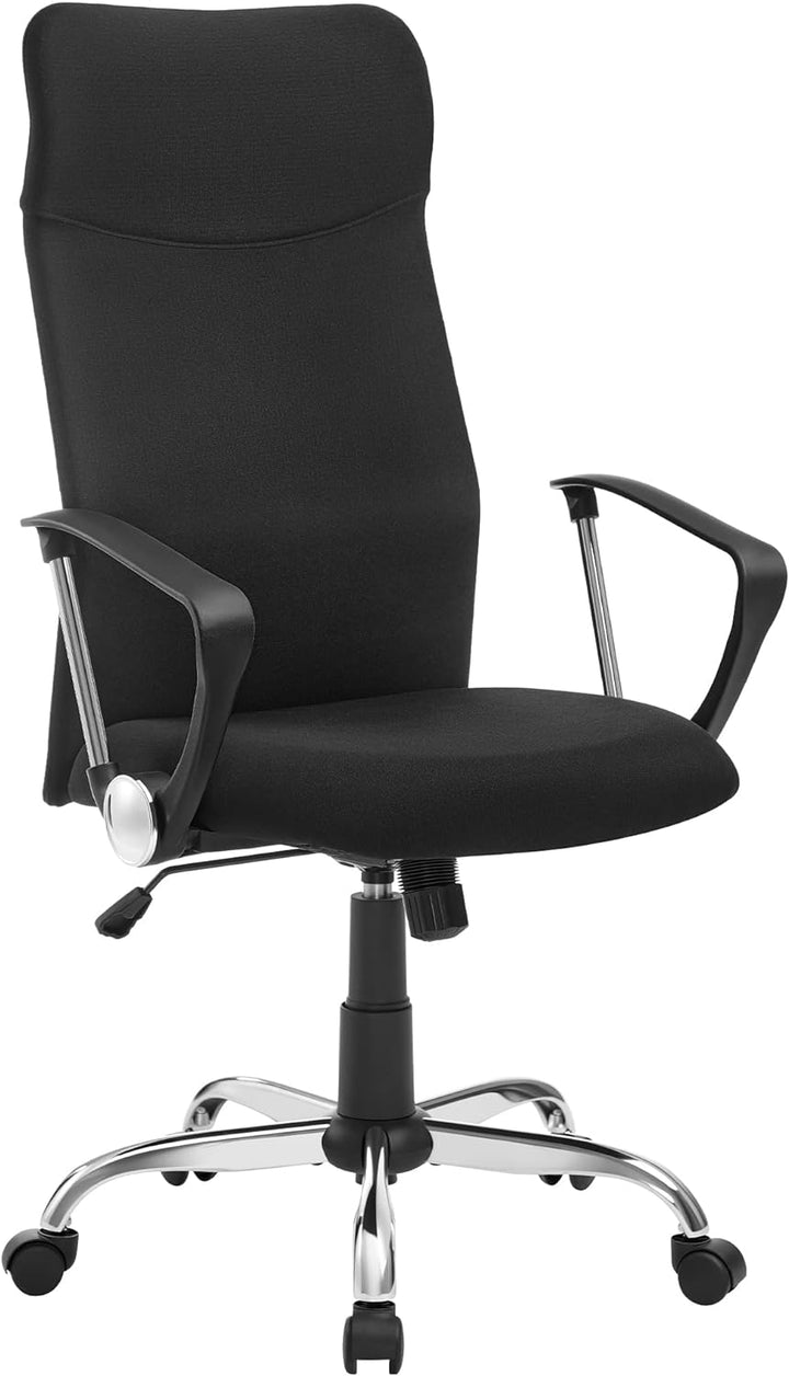 SONGMICS Bürostuhl, ergonomischer Schreibtischstuhl, Drehstuhl, gepolsterter Sitz, Stoffbezug, höhen