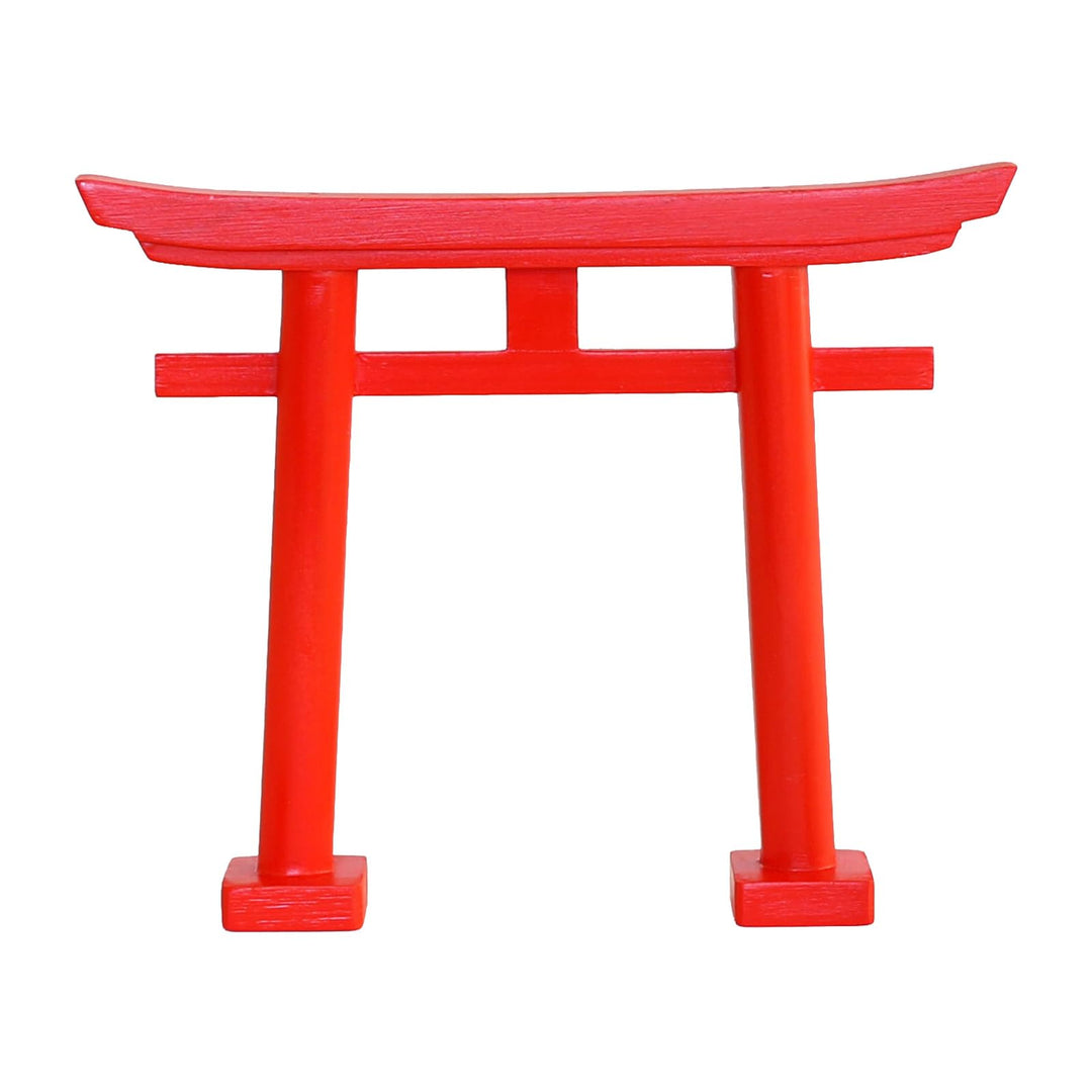 Kamidana-no-Sato Shinto-Schrein, Kamidana, kleines rotes Torii-Tor mit geraden Beinen, aus Japan