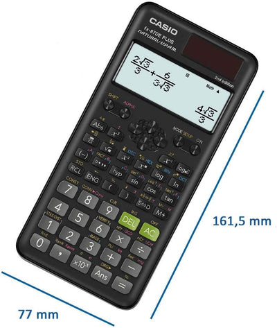 Casio FX-87DE Plus-2 Wissenschaftlich-Technischer Schulrechner, Schwarz Taschenrechner, Taschenrechn