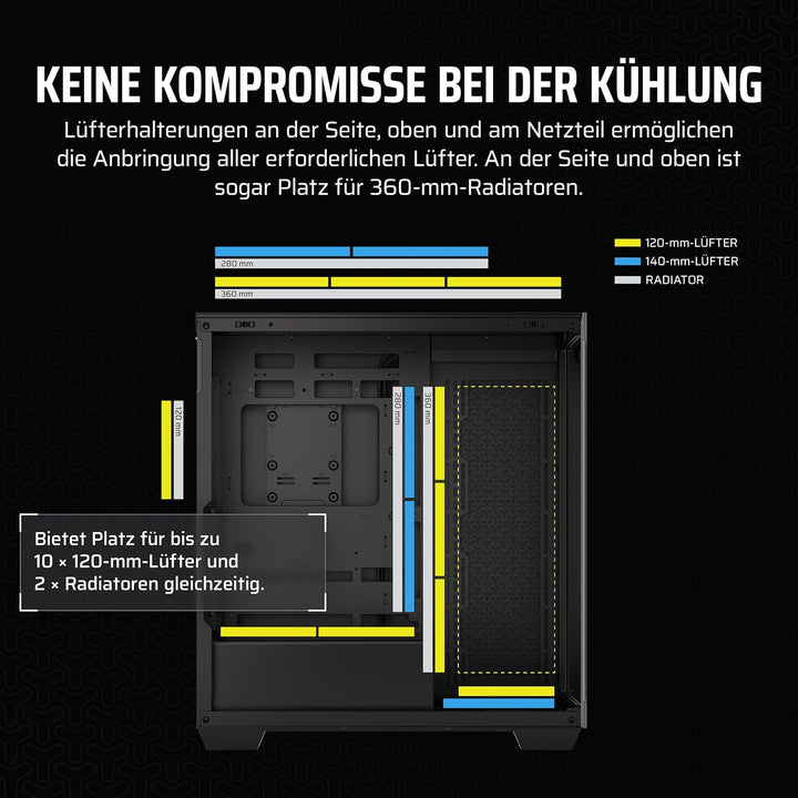 CORSAIR 3500X Mid-Tower ATX PC-Gehäuse - Gehärtetes Panorama-Glas - Umgekehrte Verbindung Motherboar