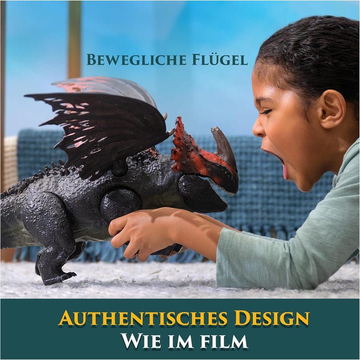Dreamworks How to Train your Dragon, Actionfiguren-Set mit Roter Tod-Drachenfigur und kleinem Ohneza