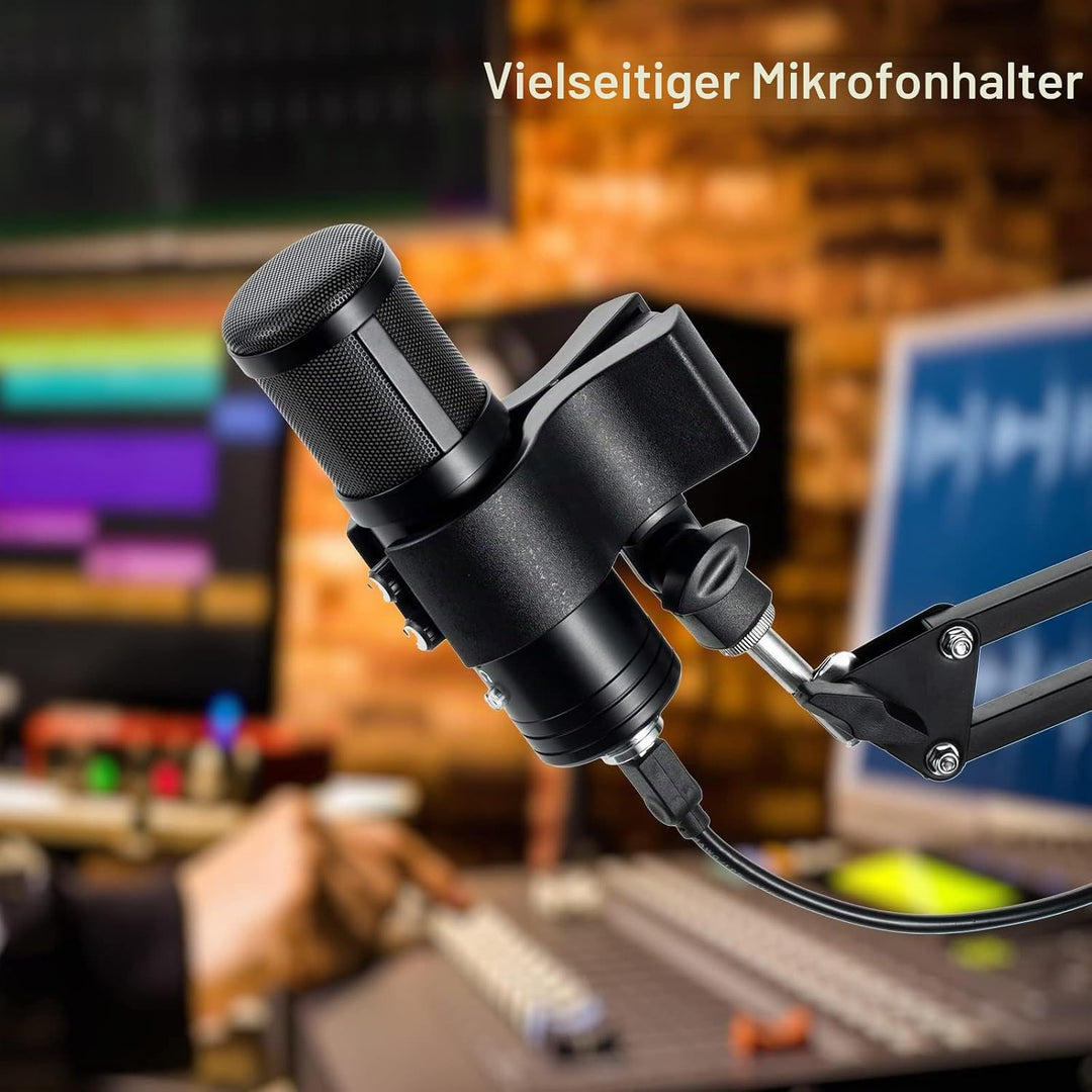 BILIONE 1 x Mikrofonclip verbesserter, verstellbarer Mikrofonhalter für Mikrofone mit Aussendurchmes