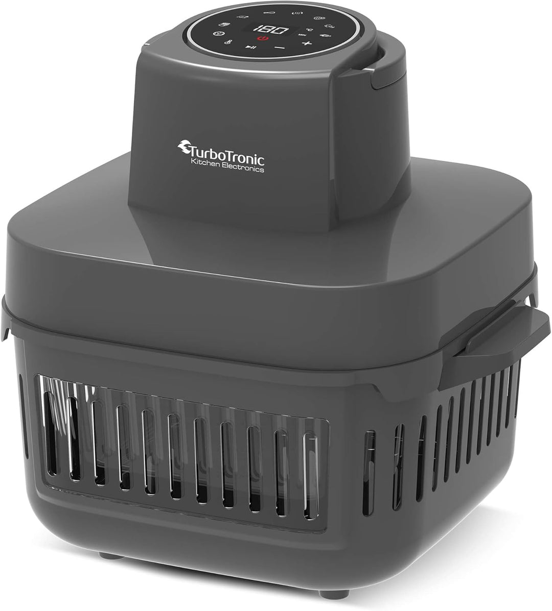 TurboTronic Heissluftfritteuse 6 L - AFG6-1600 W Glas Airfryer – Digitale Heissluft Fritteuse 50–180