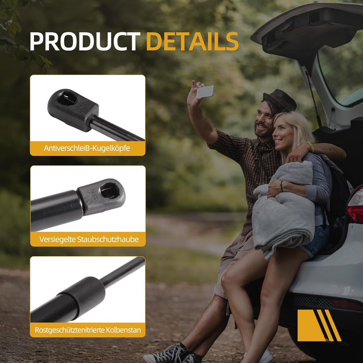 2 Stk Gasfeder Dämpfer Passend für Mii KE1 KF1 Schrägheck 1.0L 2011-2019, Passend für Citigo Schrägh