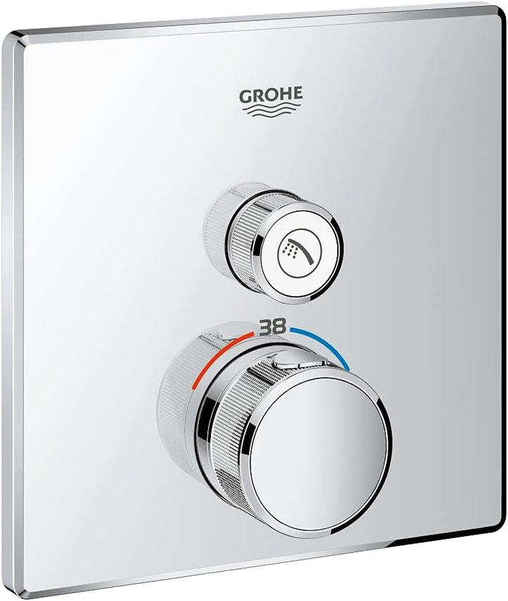 GROHE Grohtherm SmartControl Thermostat mit 1 Absperrventil (Fertigmontageset für Rapido SmartBox) c