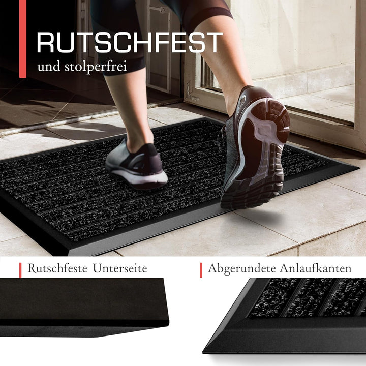 bomoe Fussabtreter Aussenbereich 50x80 cm rutschfest Rostfrei AluGant Haustür Fussabtreter Aussen Sc