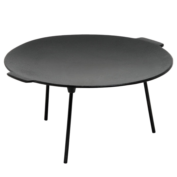 BBQ-Toro Gusseisen Grillpfanne mit 3 Beinen | rund | Dutch Oven Ständer | Dreibein Grillplatte (Ø 45