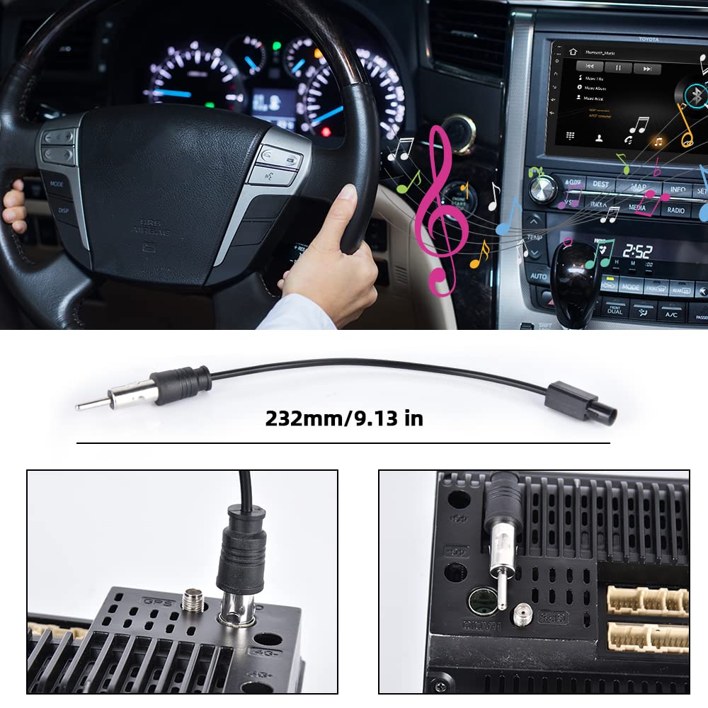 Podofo 52 Pin ISO-Adapterkabel ISO-Konverter Autoradio Radioadapter für VW/Golf/Passat Tiguan/Polo/T
