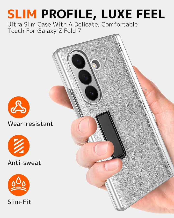 NINKI für Samsung Galaxy Z Fold 7 Hülle mit Privacy Screen Protector Magnetic ständer, Scharnier han