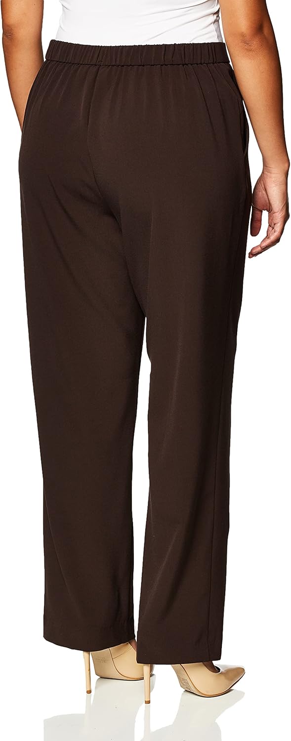 Briggs New York Damen Briggs Women's Pull On Dress Pant Regular Short Length Freizeithose 8 Brown, 8