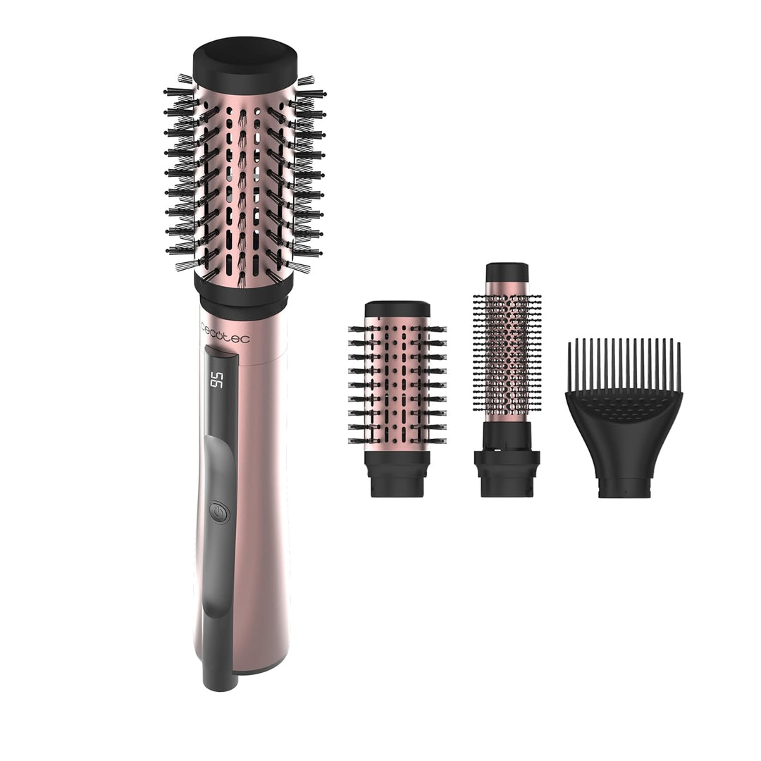 Cecotec Glättbürste mit InstantCare Iontech-Technologie, glatt, 23 Zähne, 9 Temperatureinstellungen,