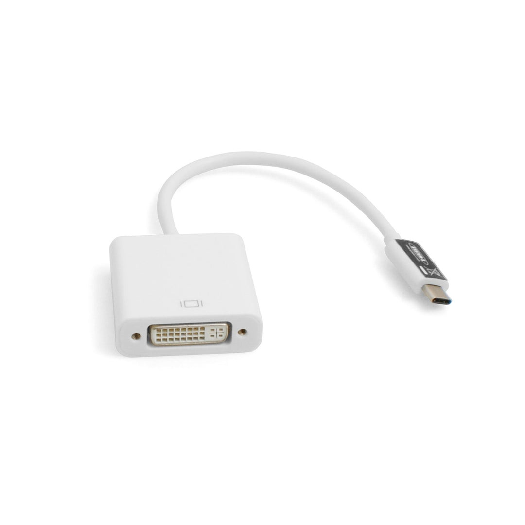 System-S USB 3.1 Type C zu DVI Anshluss Digital Visual Interface Adapter Kabel weiss