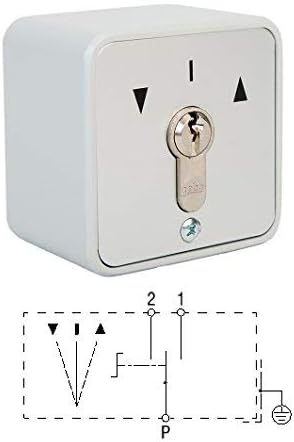 GEBA MSC-APZ1-2T/1 Surface Mount, Schlüsselschalter, 2-Wege-Momentar-Funktion, mit Zylinder, für aut