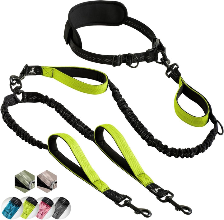 Joggingleine für Hunde zum Laufen, Joggen, Wandern | 2 in 1 Joggingleine und Normale Hundeleine für