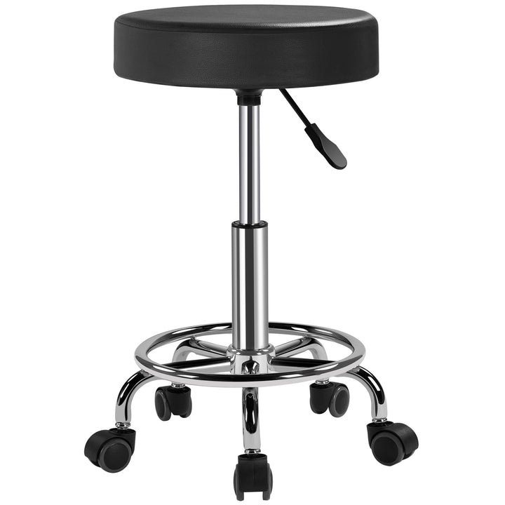 Yaheetech Rollhocker Höhenverstellbar 50,5–65 cm Sitzhöhe Drehhocker 360° Drehbar Bürohocker bis 120